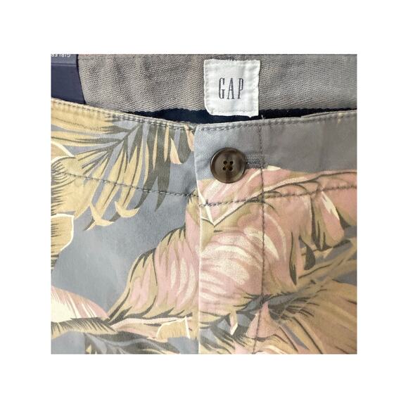 NWT GAP Sz 10 Girlfriend Chino Pants Blue Pink Hawaiian Floral Pattern MSRP $59 - Picture 4 of 6